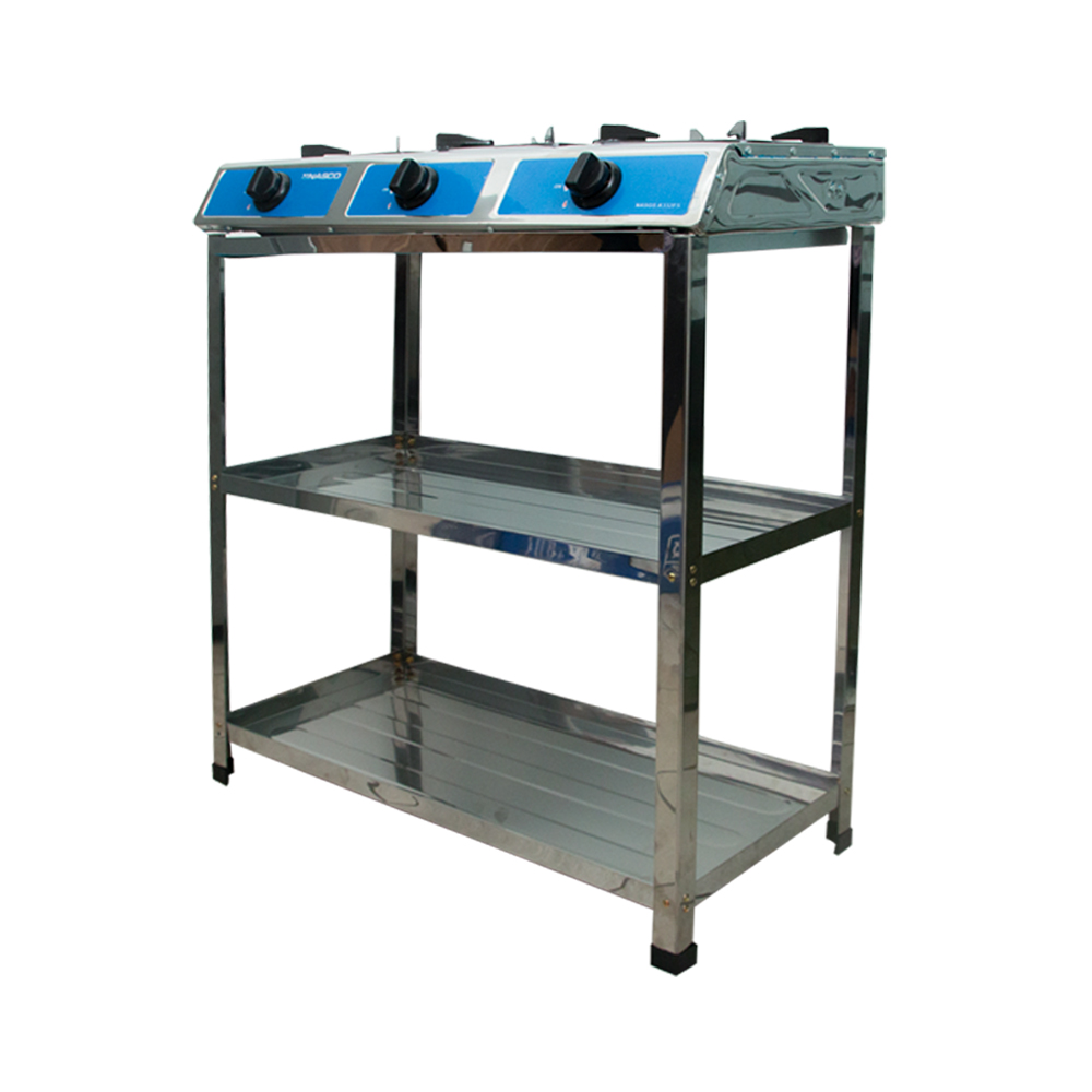 Nasco 3 Burner Gas Stove Silver Nasgs K332fs