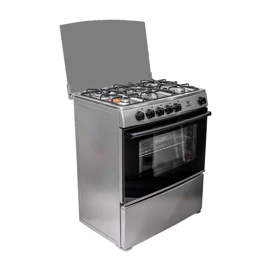 Nasco 5 Burner Gas Cooker With Oven & Grill Nasgc Amg80s