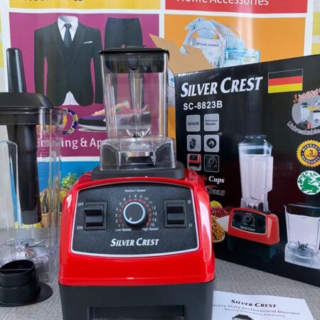 SILVER CREST SC-8823B Double Cup Commercial Blender 6000W with Metal Gears