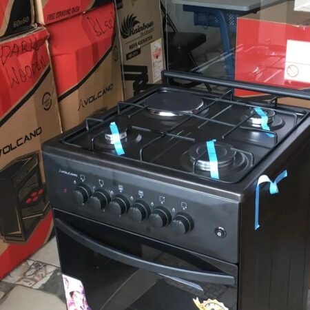 VOLCANO Electric and gas Cooker 3 Gas burner plus 1 Electric Stove 50×50