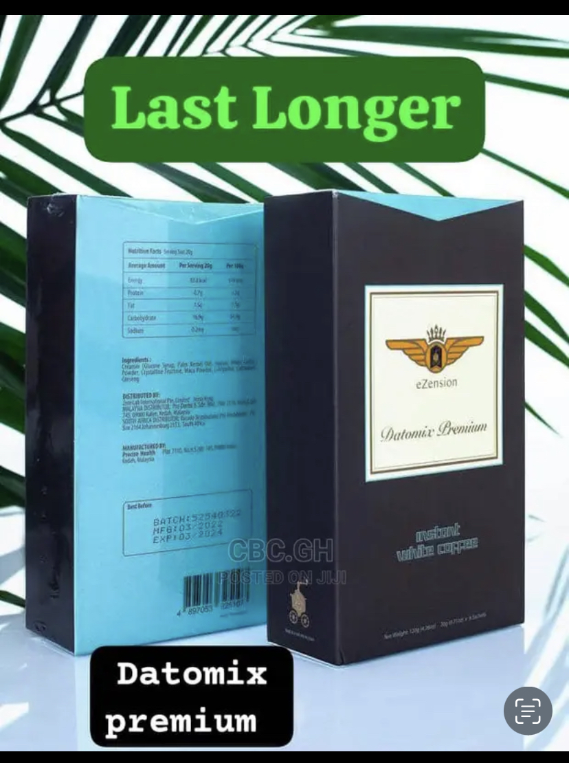 Datomix premium instant white coffee – Boosts sexual drive in men
