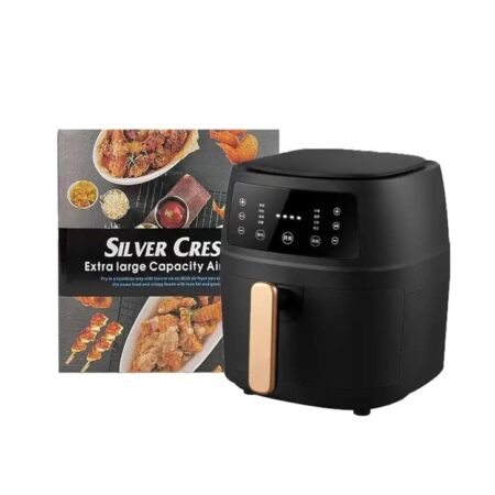 Black Silver Crest 8L Oil-Free Large Capacity Multifunction Air Fryer