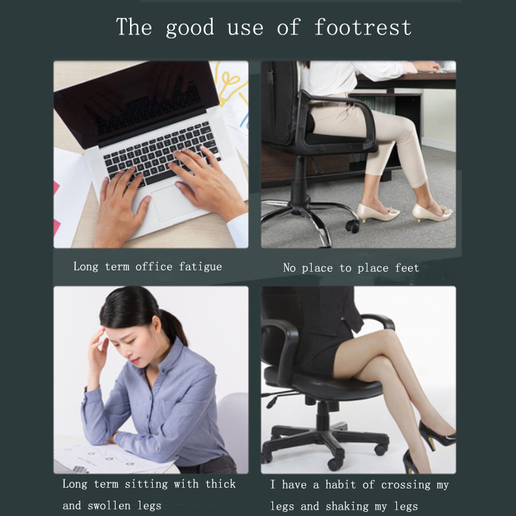 Adjustable Triangle Foot Rest Stool with Massage Roller 3