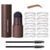 Eyebrow Stamp - Waterproof Brow Shaping Powder with 10 Stencils & Brushes