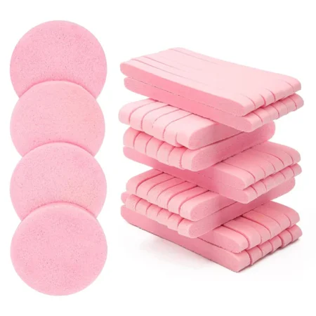 Compressed Facial Sponge (12pcs) - Reusable Face Cleansing & Makeup Removal Sponge