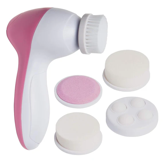5-in-1 Electric Facial Cleansing Brush - Deep Cleansing, Exfoliation & Massage Tool