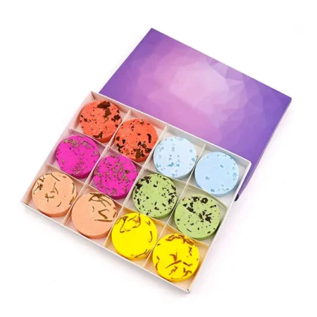 Shower Steamers (12pcs) - Aromatherapy Shower Fizzies with Essential Oils, Relaxing & Energizing Scents